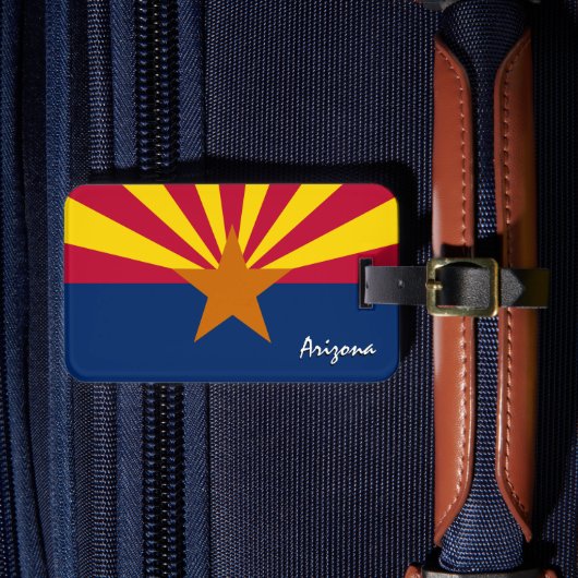 Arizona Bagagelabels, patriotic Arizona Flag Bagagelabel (Voorkant Insitu 4)