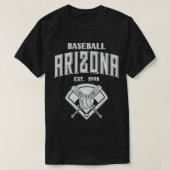 Arizona Baseball EST 1998  Wit Tekst T-shirt (Design voorkant)