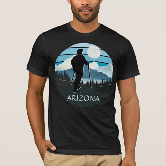 Arizona Bergen Buiten Wandelen Retro T-shirt (Voorkant)