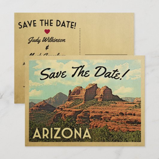 Arizona bewaart de  Briefkaarten Datum (Voorkant / Achterkant)