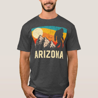 Arizona Bigfoot Sasquatch Mountains Retro Wandelen T-shirt