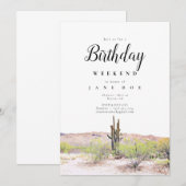 Arizona Birthday Weekend Invitation Kaart (Voorkant / Achterkant)