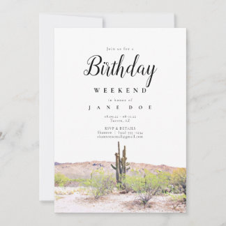 Arizona Birthday Weekend Invitation Kaart