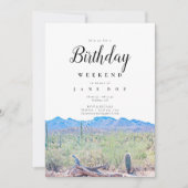 Arizona Birthday Weekend Invitation Kaart (Voorkant)