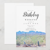 Arizona Birthday Weekend Invitation Kaart (Voorkant / Achterkant)