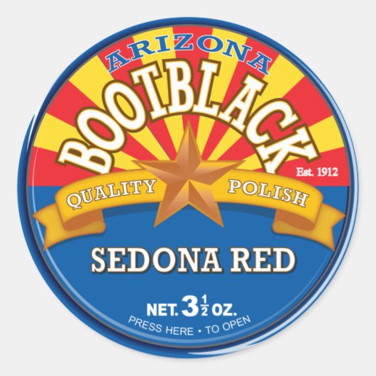 Arizona Bootblack Sticker (Voorkant)