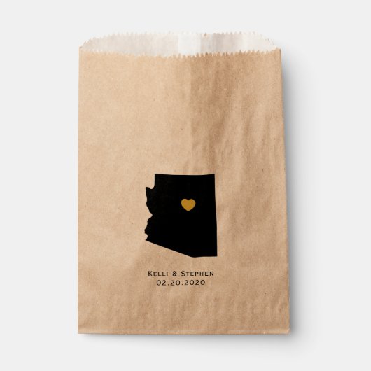 Arizona bruiloft gunst trakteren zakken, papieren  bedankzakje (Voorkant)