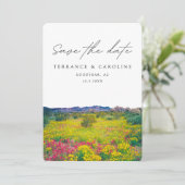 Arizona Bruiloft Wildflower Save the Date Kaart (Staand voorkant)