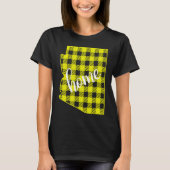 Arizona Buffalo Plaid Home State Country Yellow Pl T-shirt (Voorkant)