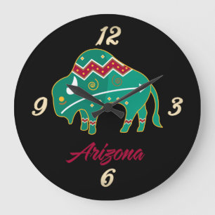 Arizona Buffalo Totem Muur Klok
