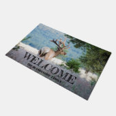 Arizona Bull Elk Full Velvet Antlers gepersonalise Deurmat (Schuin)