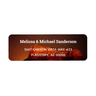 Arizona Butte Sedona op Sunset Etiket