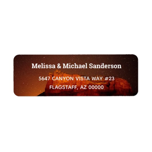 Arizona Butte Sedona op Sunset Etiket (Voorkant)
