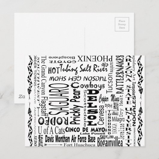 Arizona Buzz Words Briefkaart (Voorkant / Achterkant)