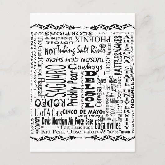 Arizona Buzz Words Briefkaart (Voorkant)