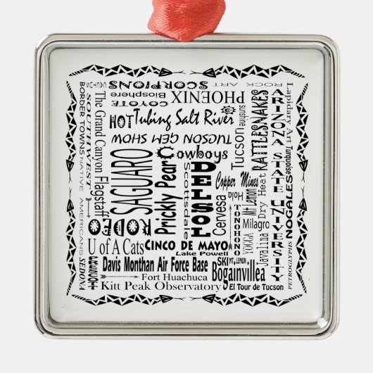 Arizona Buzz Words Metalen Ornament (Voorkant)