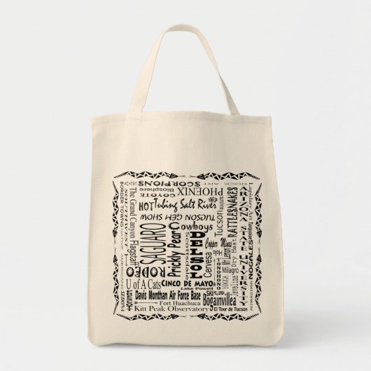 Arizona Buzz Words Tote Bag (Voorkant)