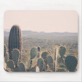 Arizona Cacti | Landschapsfoto van woestijn Boho Muismat (Voorkant)