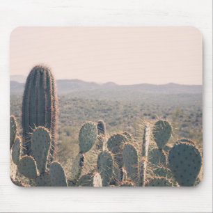 Arizona Cacti    Landschapsfoto van woestijn Boho Muismat