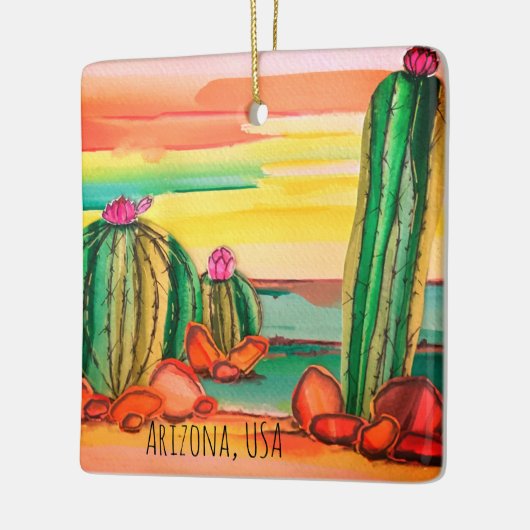 Arizona cacti-Ornament Keramisch Ornament (Links)