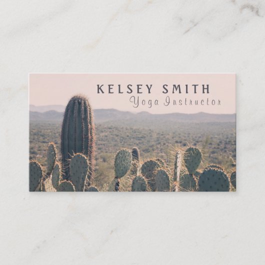 Arizona Cacti - Yoga Instructor | Visitekaartje (Voorkant)