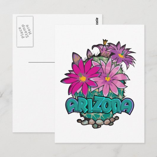 Arizona Cactus Blooms Briefkaart (Voorkant / Achterkant)