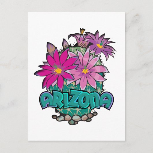 Arizona Cactus Blooms Briefkaart (Voorkant)