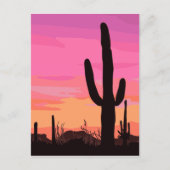 Arizona Cactus Desert Briefkaart (Voorkant)