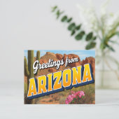 Arizona Cactus en Woestijn Briefkaart (Staand voorkant)