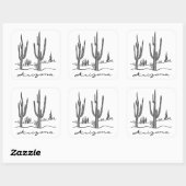 Arizona Cactus Land Vierkante Sticker (Vel)