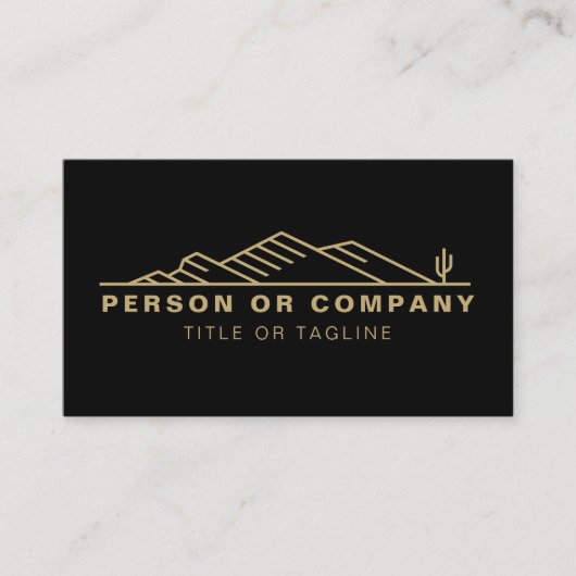 Arizona cactus landschapsarchitectuur of onroerend visitekaartje (Voorkant)