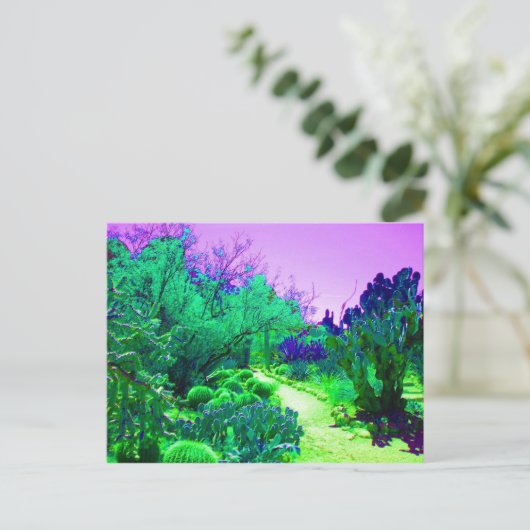 Arizona Cactus Path Briefkaart (Staand voorkant)