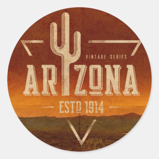  Arizona cactus reizen sticker (Voorkant)