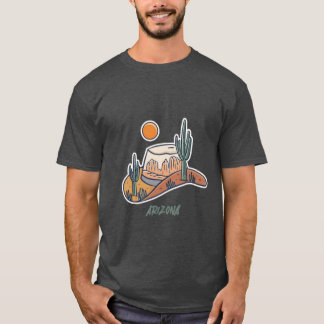 Arizona cactus staat t-shirt