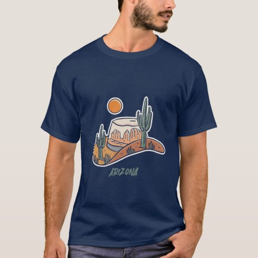 Arizona cactus state t-shirt (Voorkant)