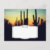 Arizona Cactus Sunset Save the Date Briefkaarten (Achterkant)