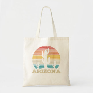 Arizona Cactus Vintage Retro Desert Souvenir Gift Tote Bag