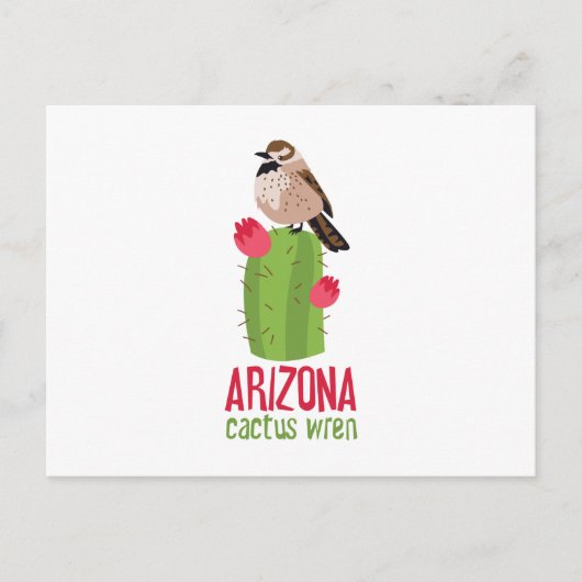 Arizona Cactus Wren Briefkaart (Voorkant)