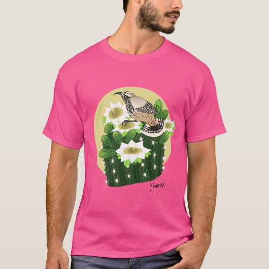 Arizona Cactus Wren en Saguaro Cactus oversized T-shirt (Voorkant)