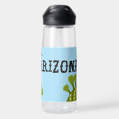 Arizona Cactus Wren Saguaro Cactus Illustratie Waterfles (Achterkant)