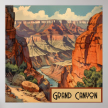 Arizona Canyon Retro Muurdecoratie