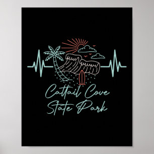Arizona Cattail Cove State Park Hartslag Surfboar Poster