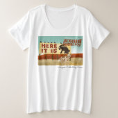 Arizona Cattle Dog Rescue - HIER IS Jackrabbit Grote Maat T-shirt (Design voorkant)