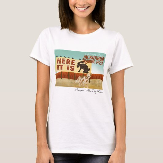 Arizona Cattle Dog Rescue - HIER IS Jackrabbit T-shirt (Voorkant)