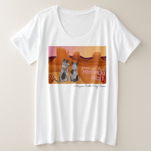 Arizona Cattle Dog Rescue - Monument (Valley) Grote Maat T-shirt (Design voorkant)