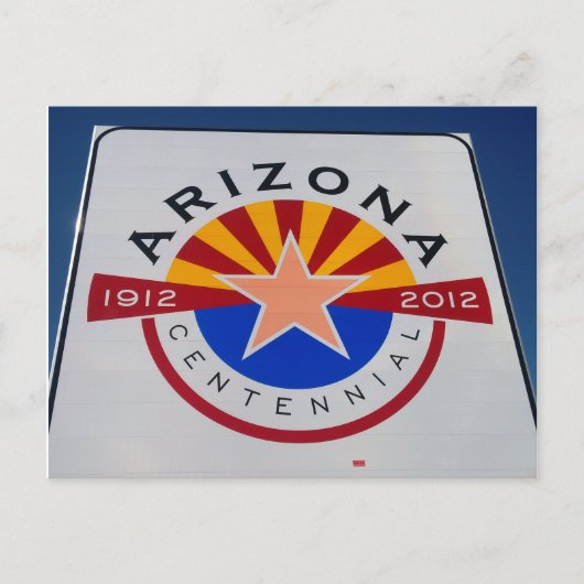 Arizona Centennial Sign Briefkaart (Voorkant)