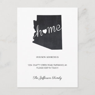 Arizona Chalkboard Moving Announcement Briefkaart