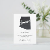 Arizona Chalkboard Moving Announcement Briefkaart (Staand voorkant)