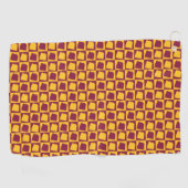 Arizona Checkerboard Maroon and Gold Golfhanddoek (Horizontaal)