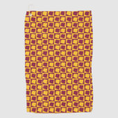 Arizona Checkerboard Maroon and Gold Golfhanddoek (Voorkant)
